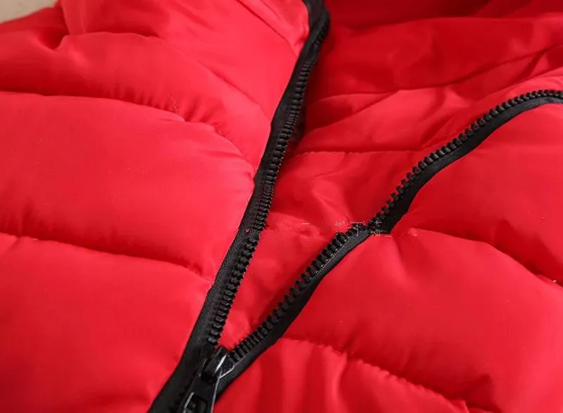 Fashionable Thick Solid Color Winter Coat