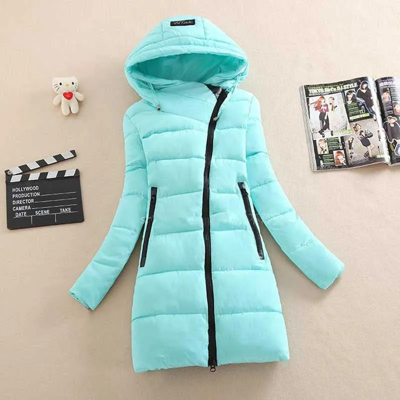 Fashionable Thick Solid Color Winter Coat