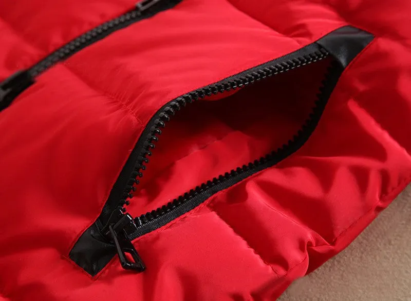 Fashionable Thick Solid Color Winter Coat