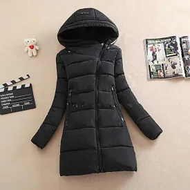Fashionable Thick Solid Color Winter Coat