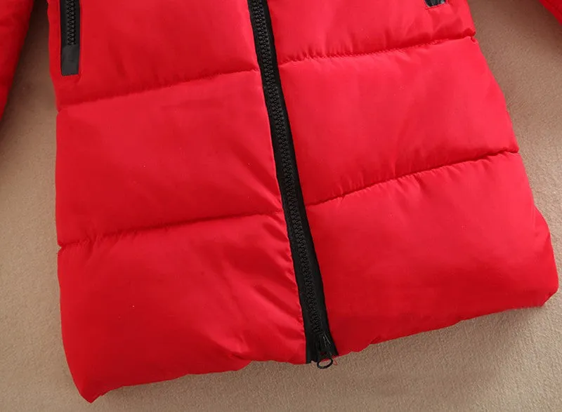 Fashionable Thick Solid Color Winter Coat
