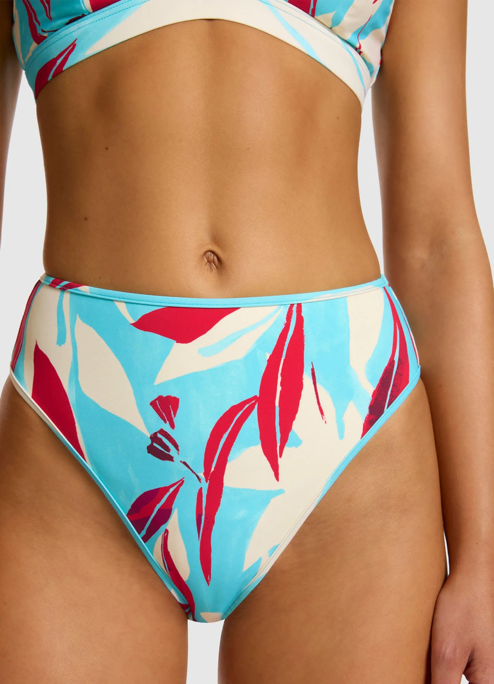 Fauna High Waist High Leg Bikini Bottom - Dolce