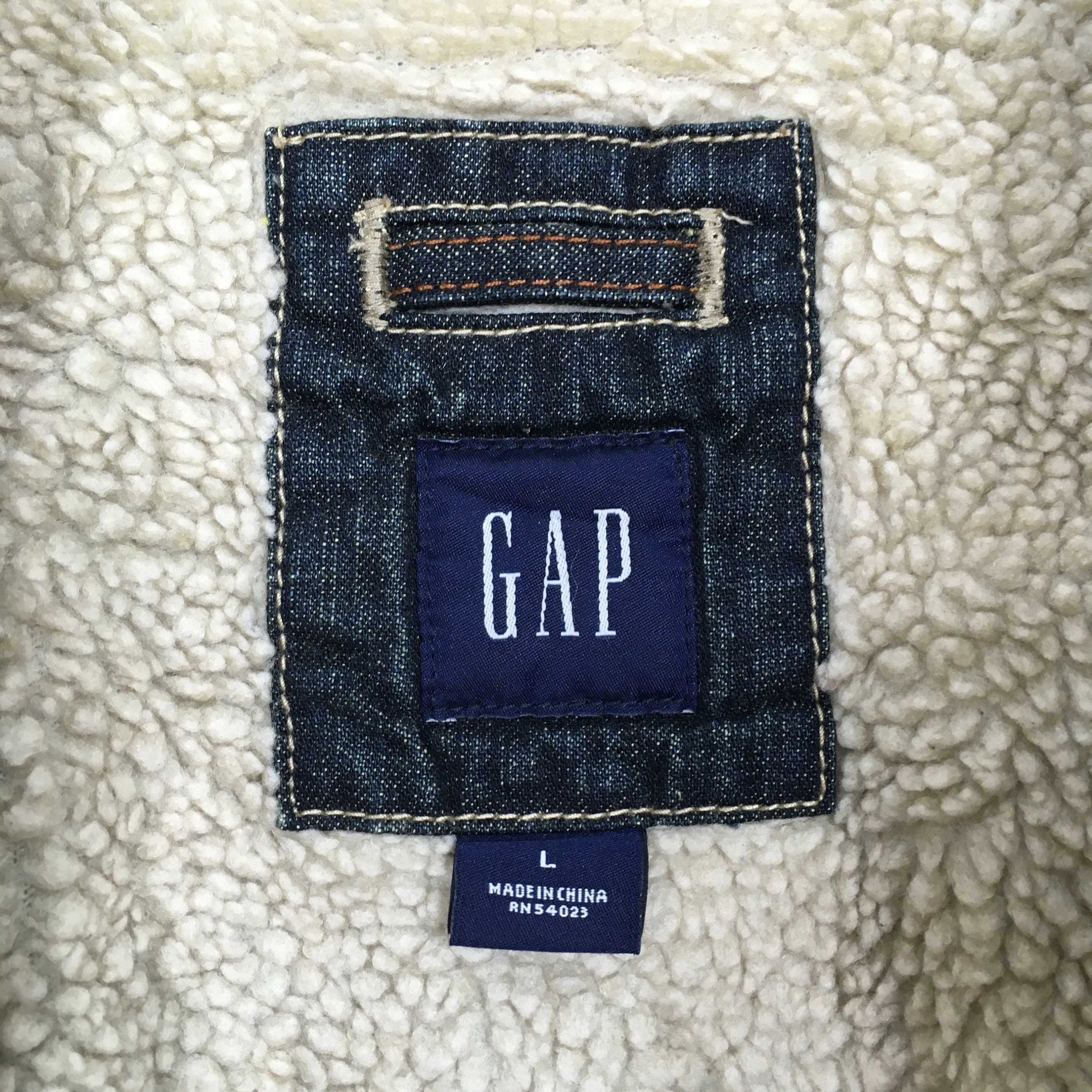 Gap Denim Sherpa Warmer Workers Jacket Large