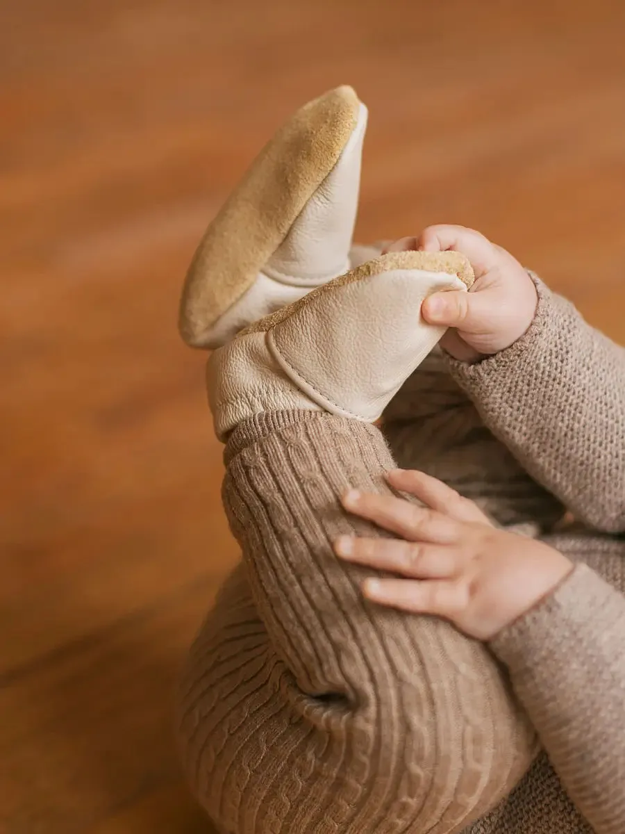 Gender Neutral Baby Moccs, Cream