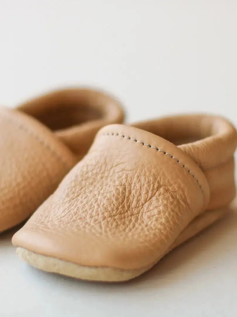 Gender Neutral Baby Moccs, Latte