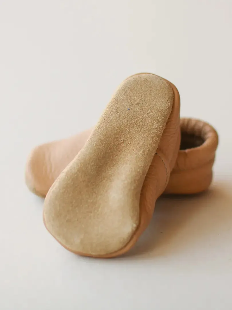 Gender Neutral Baby Moccs, Latte