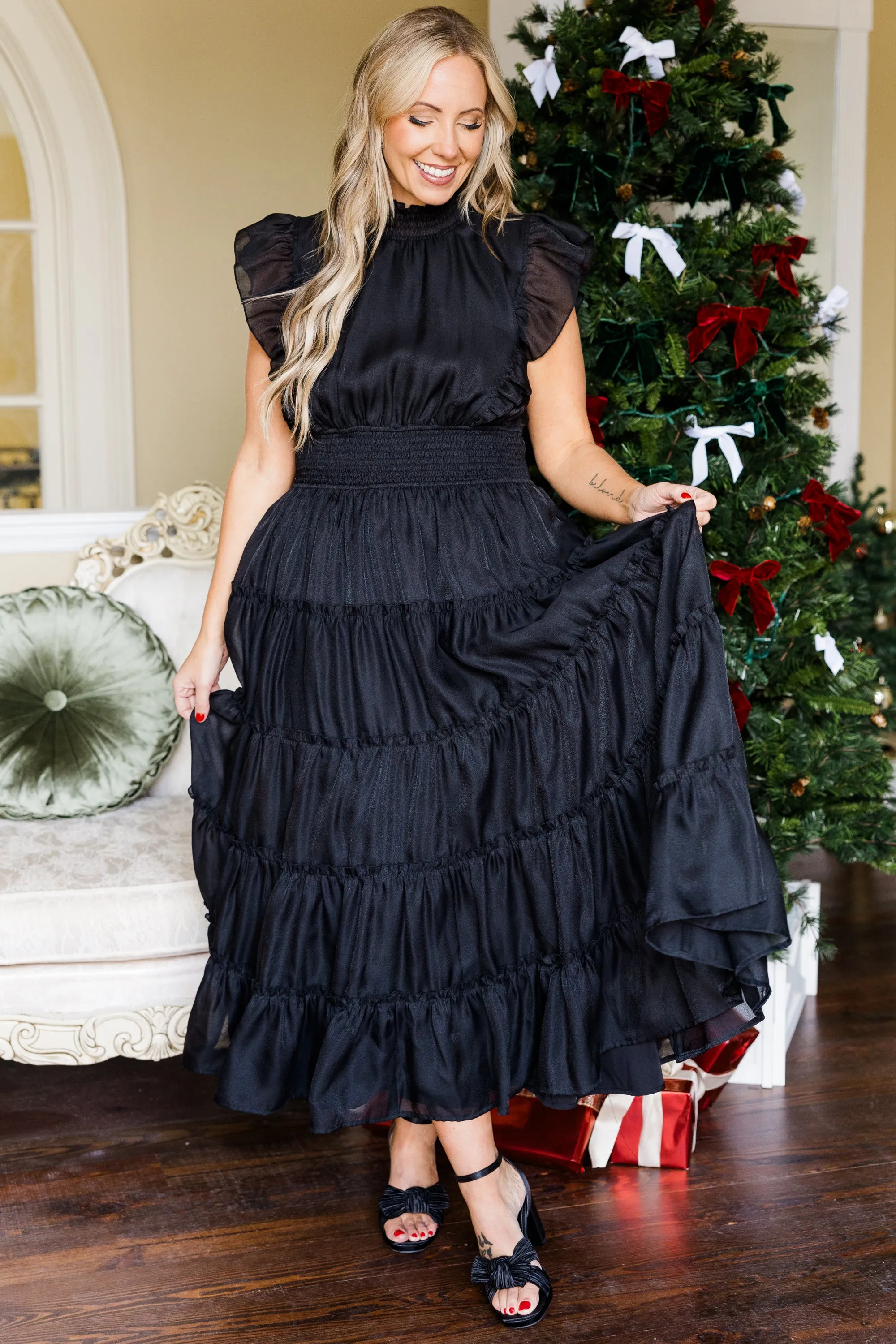Glimmer of Glamorous Dress, Black