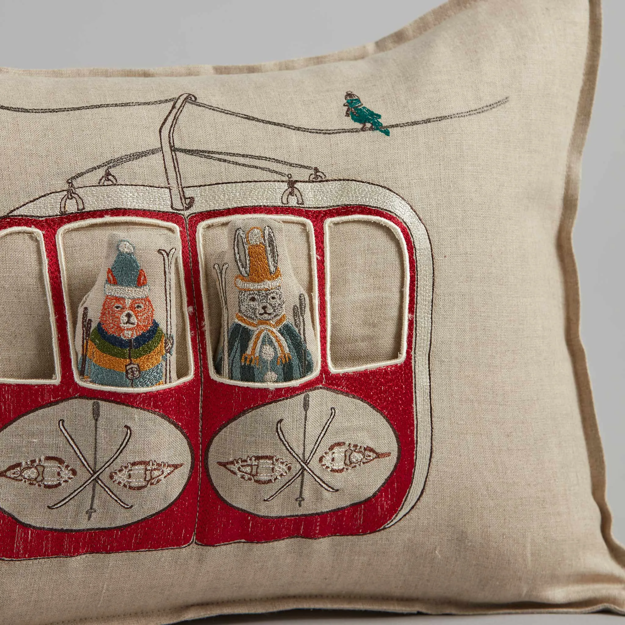 Gondola Ski Lift Pocket Pillow