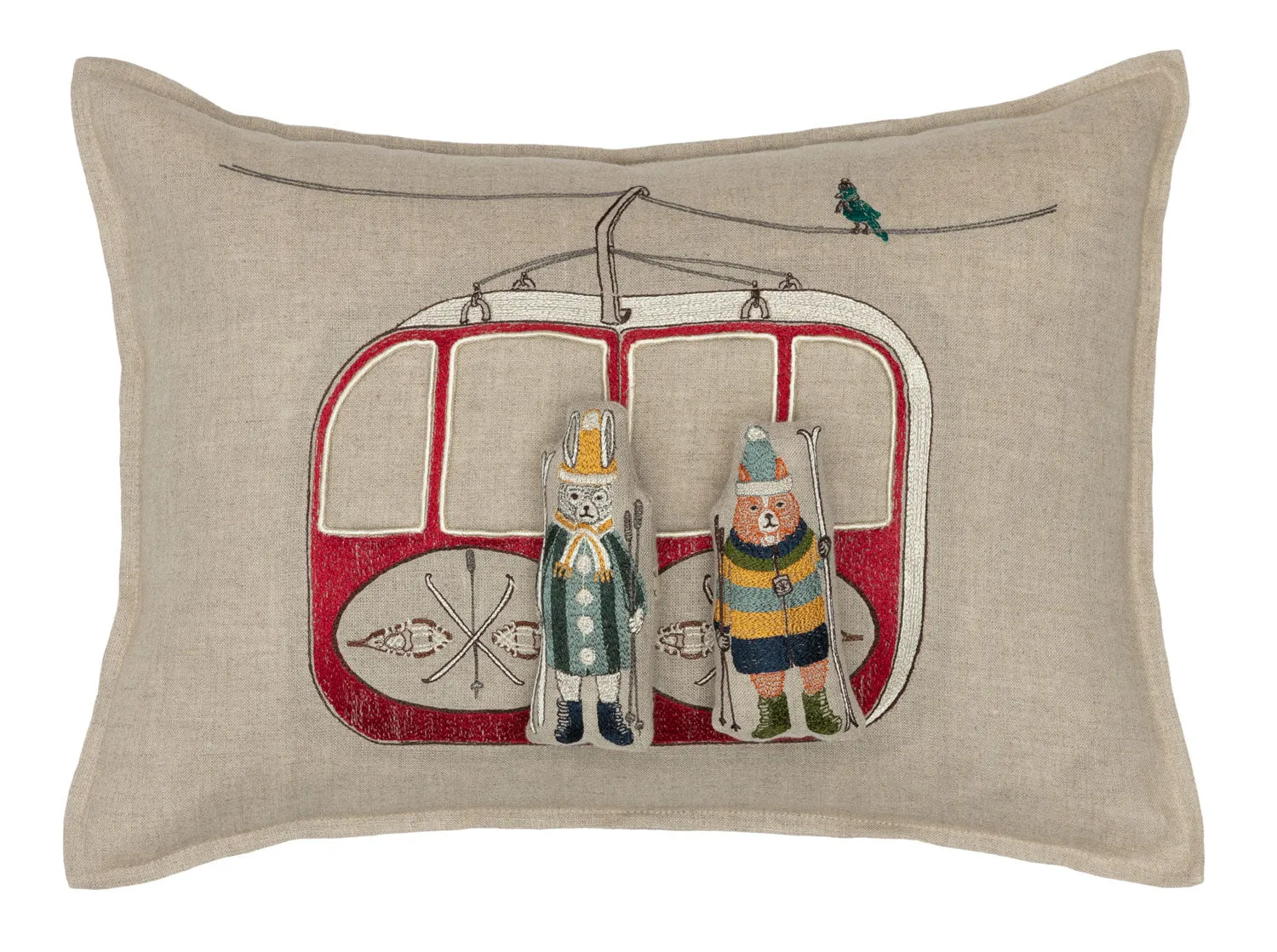 Gondola Ski Lift Pocket Pillow