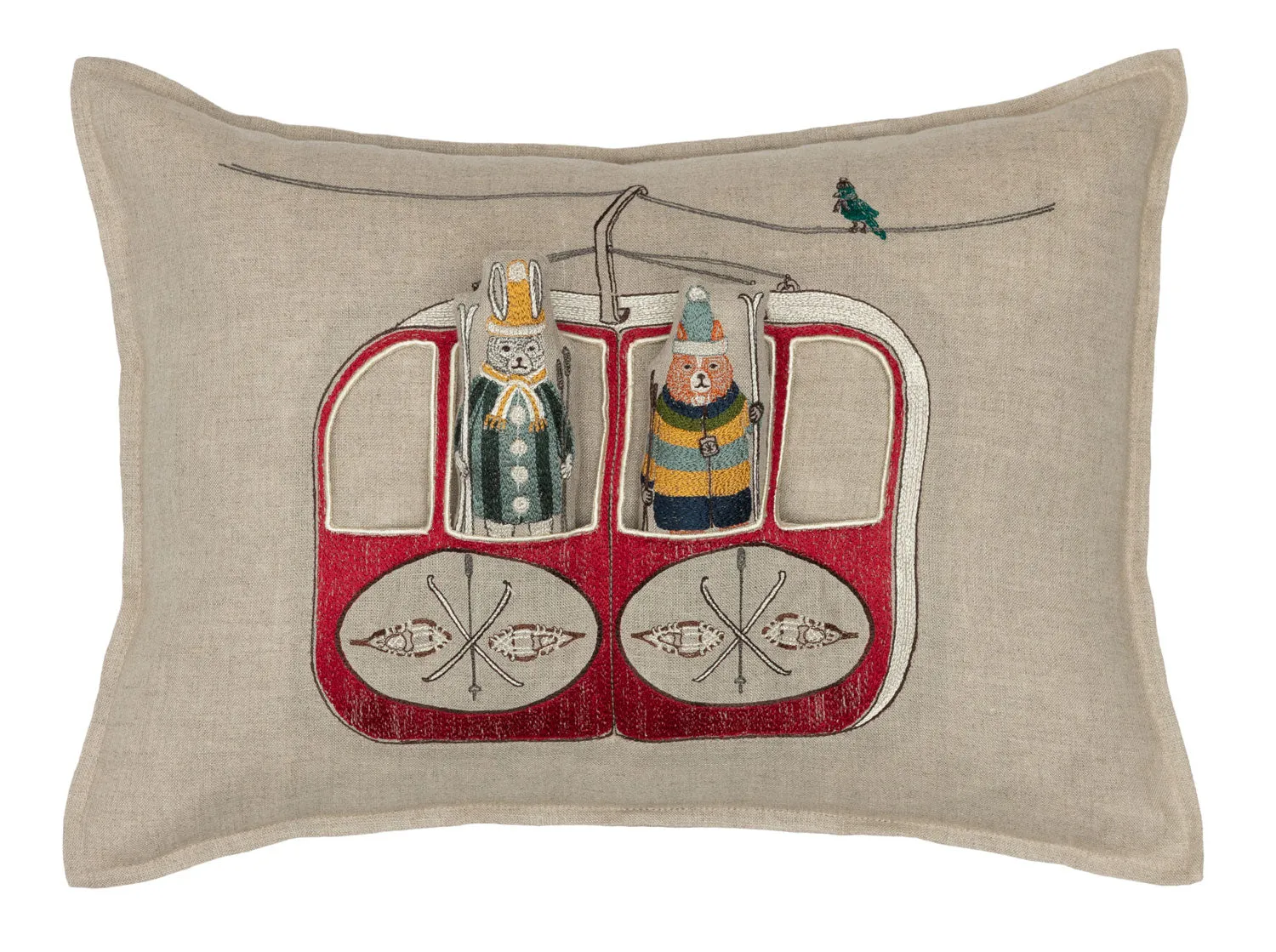 Gondola Ski Lift Pocket Pillow