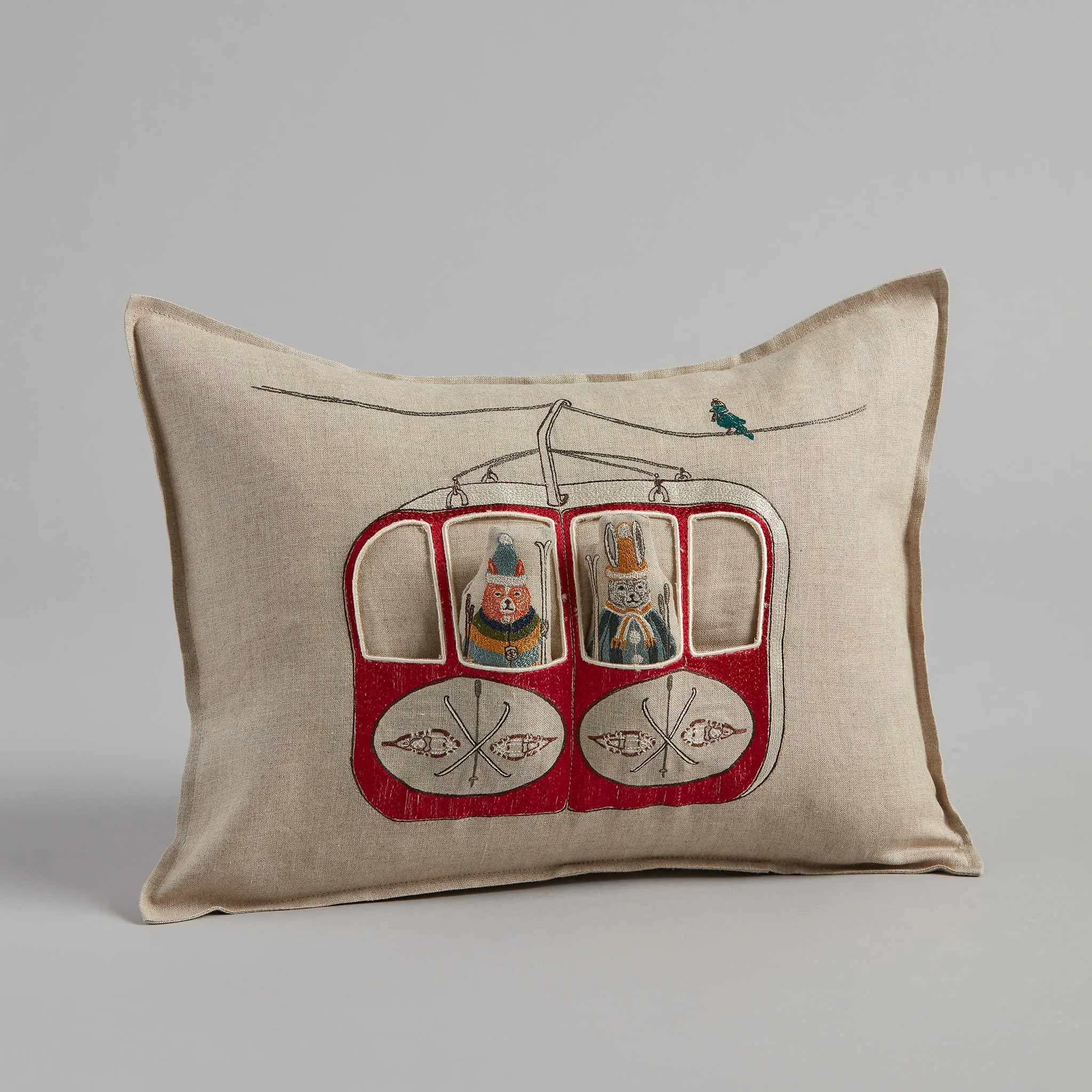 Gondola Ski Lift Pocket Pillow