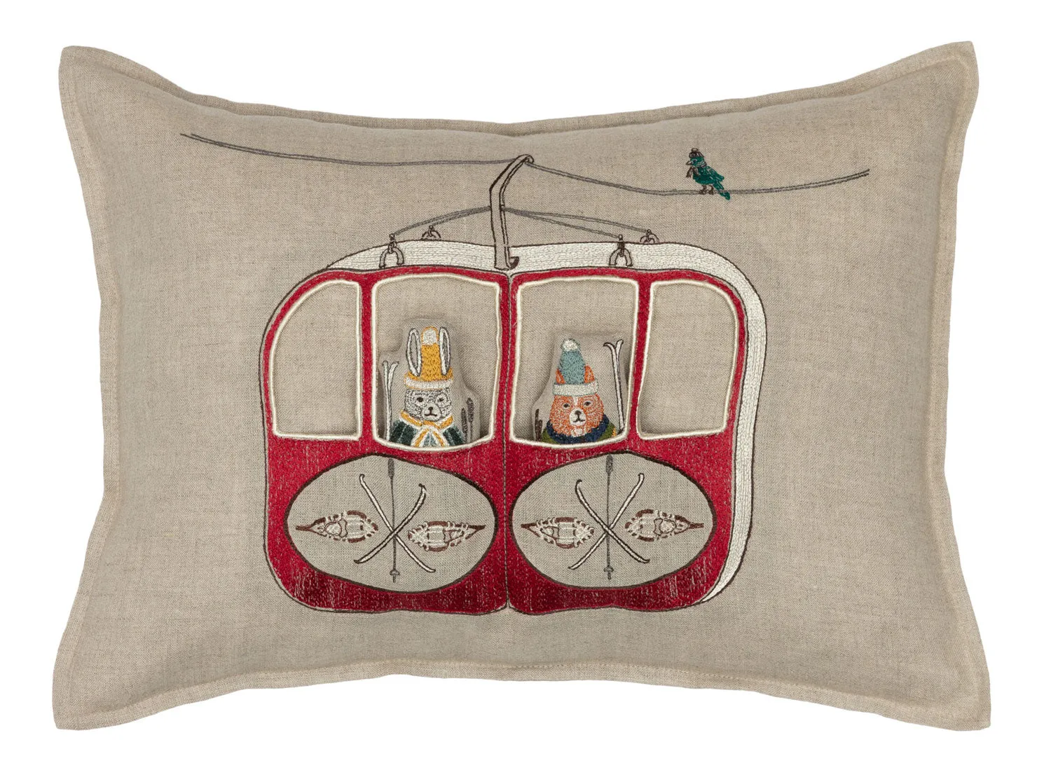 Gondola Ski Lift Pocket Pillow