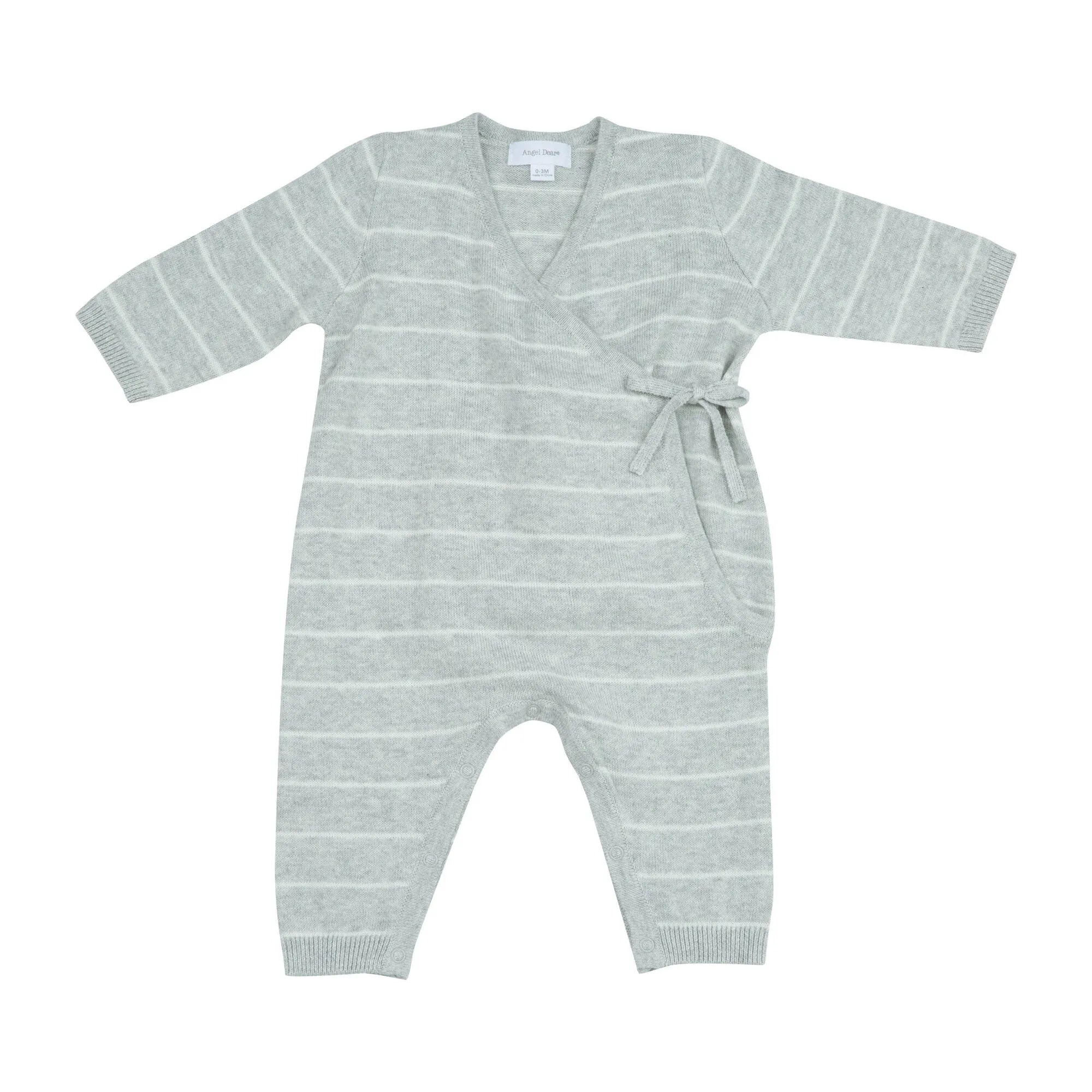 Grey Kimono Wrap Romper