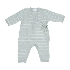 Grey Kimono Wrap Romper