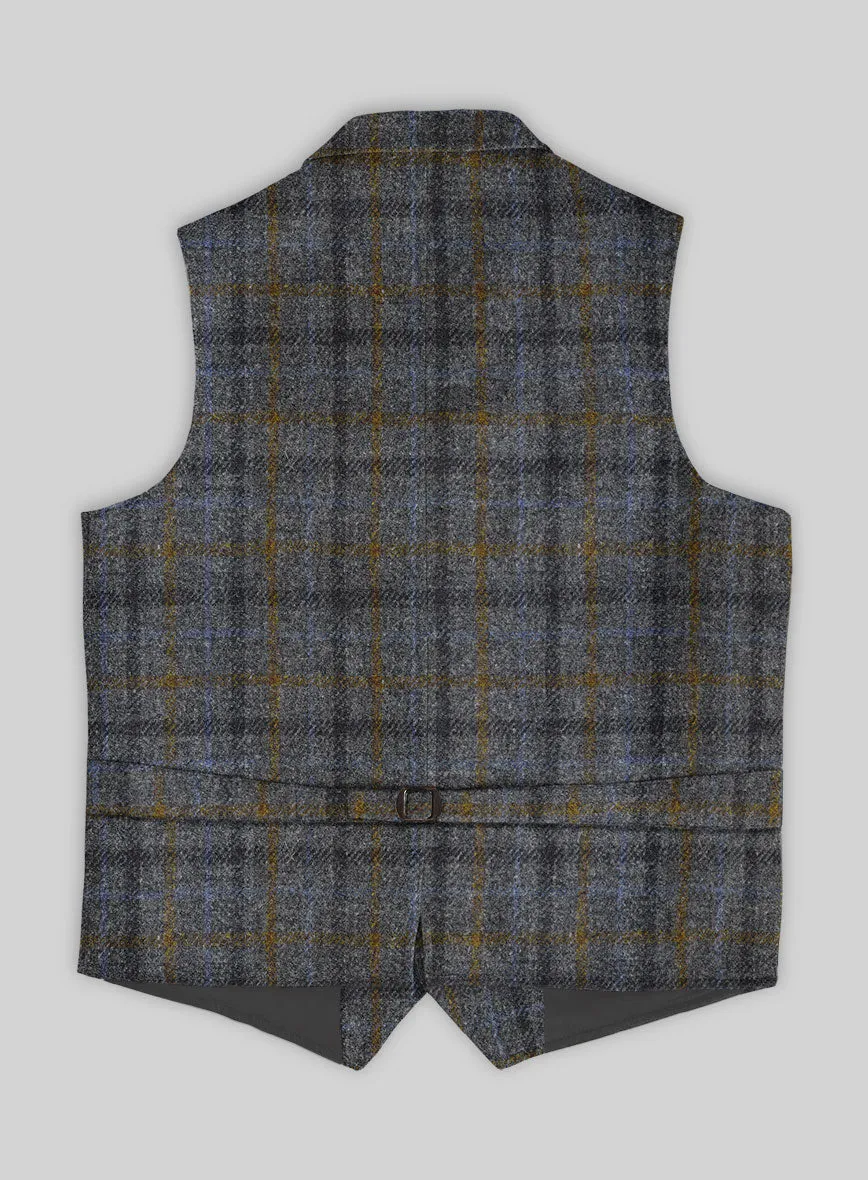 Harris Tweed Gray Checks Hunting Vest