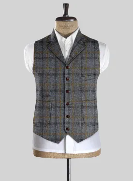 Harris Tweed Gray Checks Hunting Vest