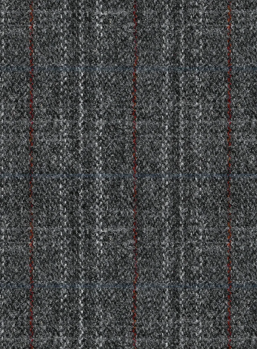 Harris Tweed Welsh Gray Pea Coat