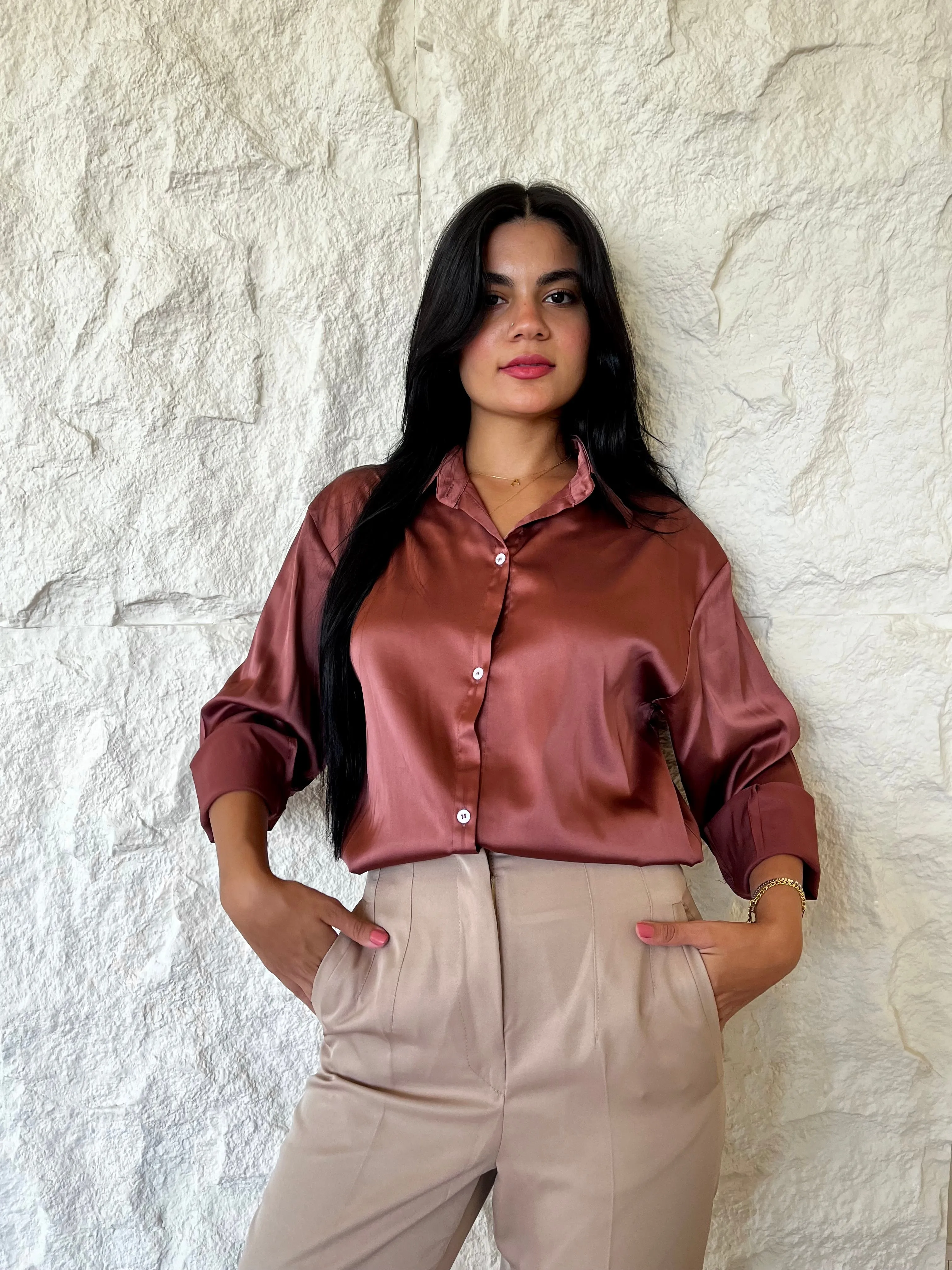 HIGH WAIST PANTS TAN