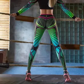 High Waist Printed Pants