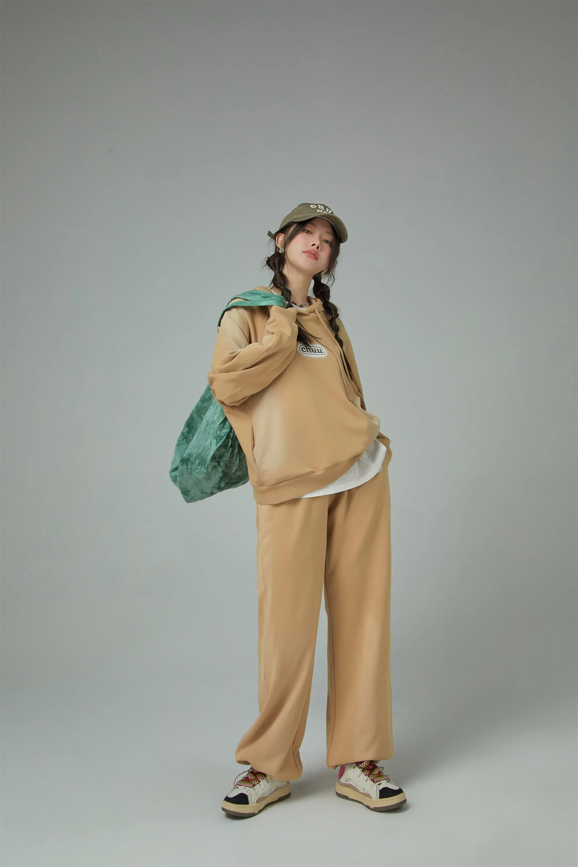 High-Waist String Wide Jogger Pants