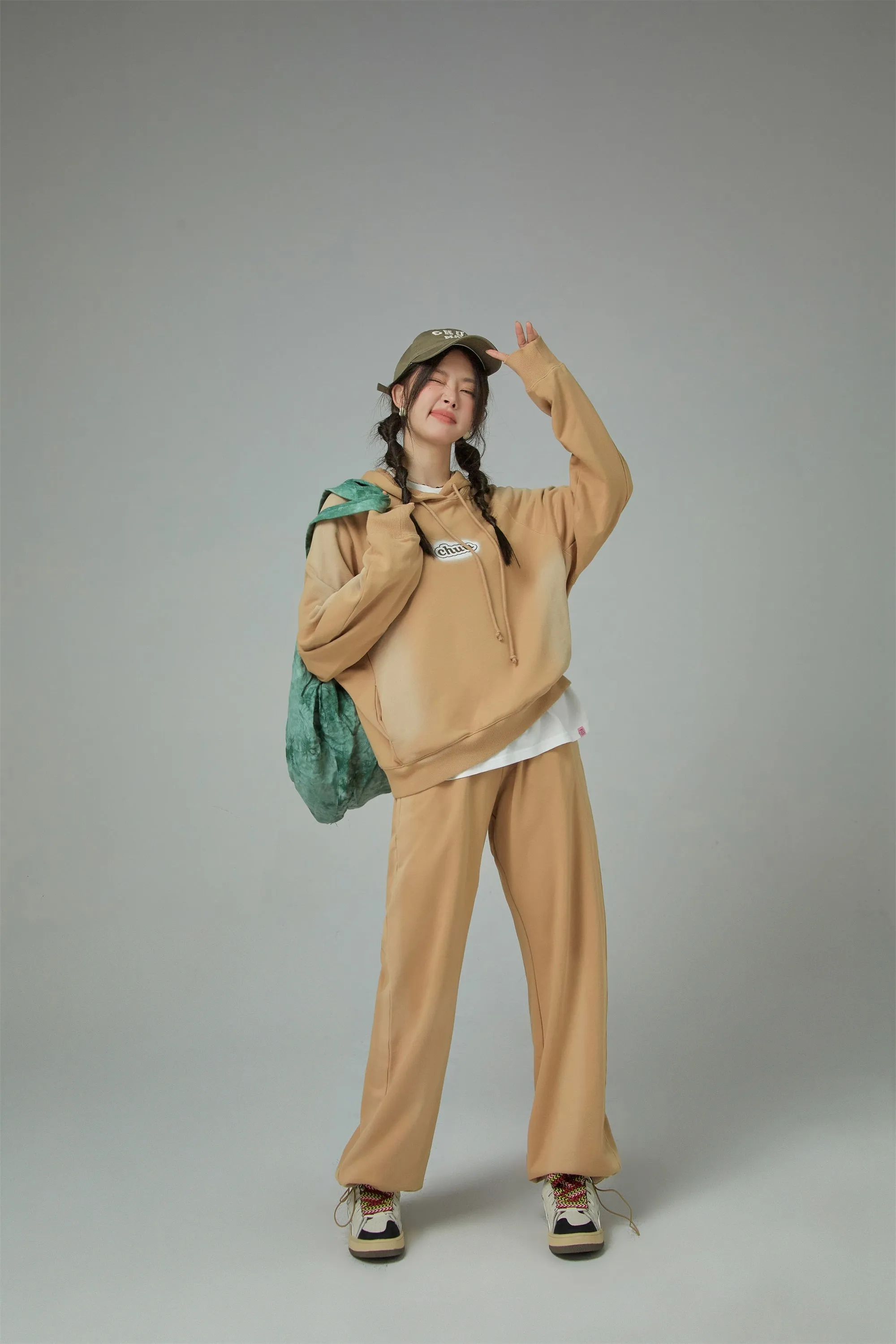 High-Waist String Wide Jogger Pants