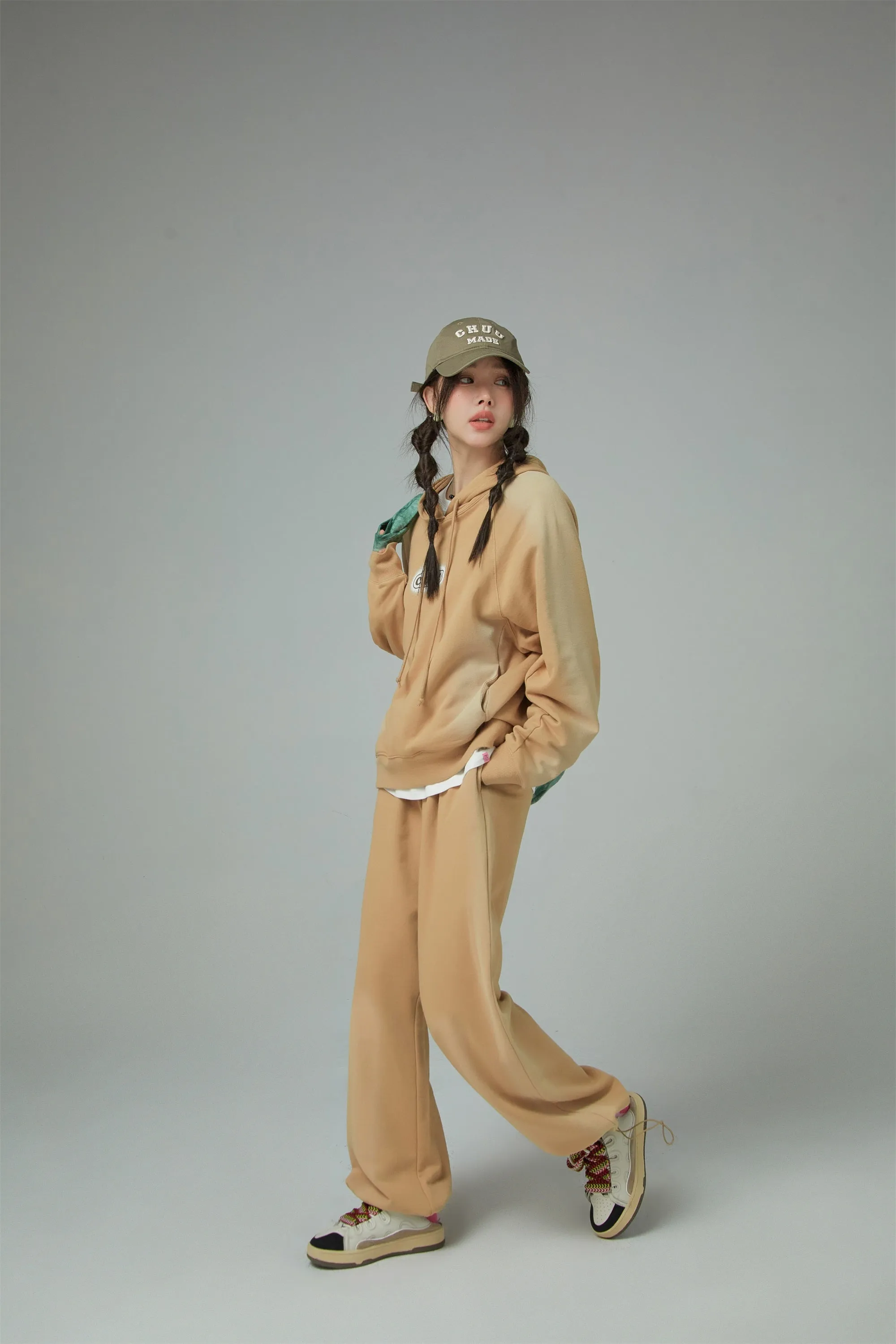High-Waist String Wide Jogger Pants