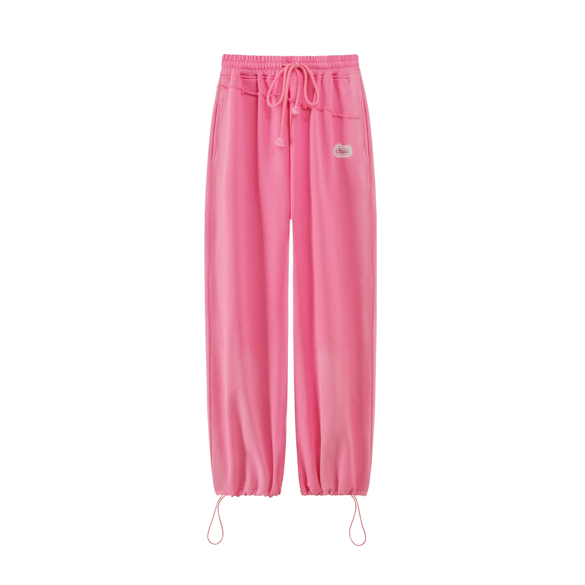 High-Waist String Wide Jogger Pants