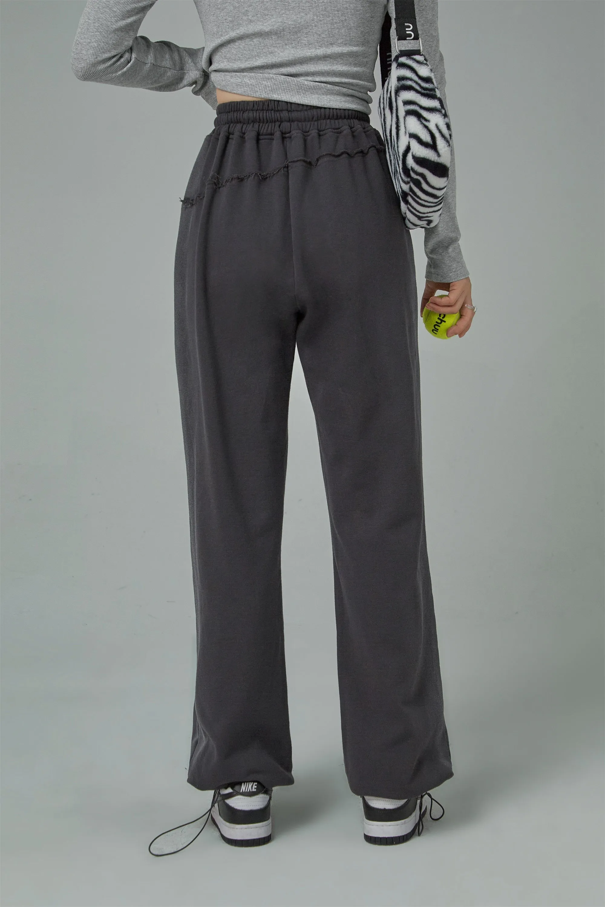 High-Waist String Wide Jogger Pants