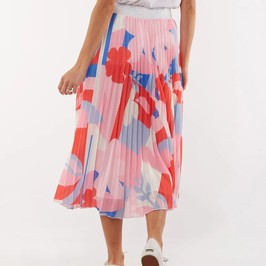 Infinity Pleated elastic waist skirt