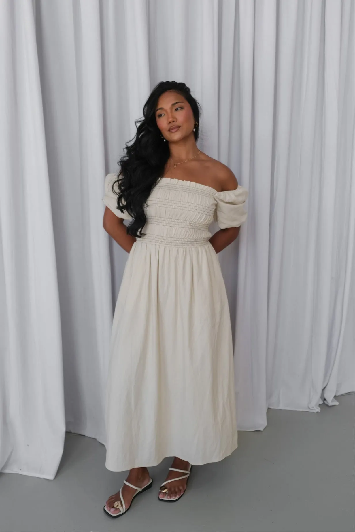 ISMAE MAXI DRESS NEUTRAL