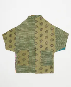 Kantha Cocoon Quilted Jacket - No. 240603 - Extra Small