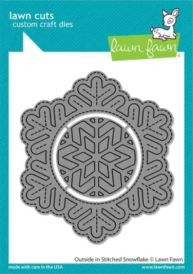 Lawn Fawn - Outside In Stitched Snowflake - lawn cuts