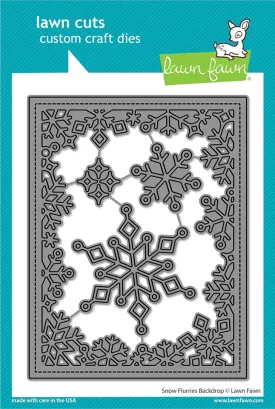 Lawn Fawn - snow flurries backdrop - lawn cuts