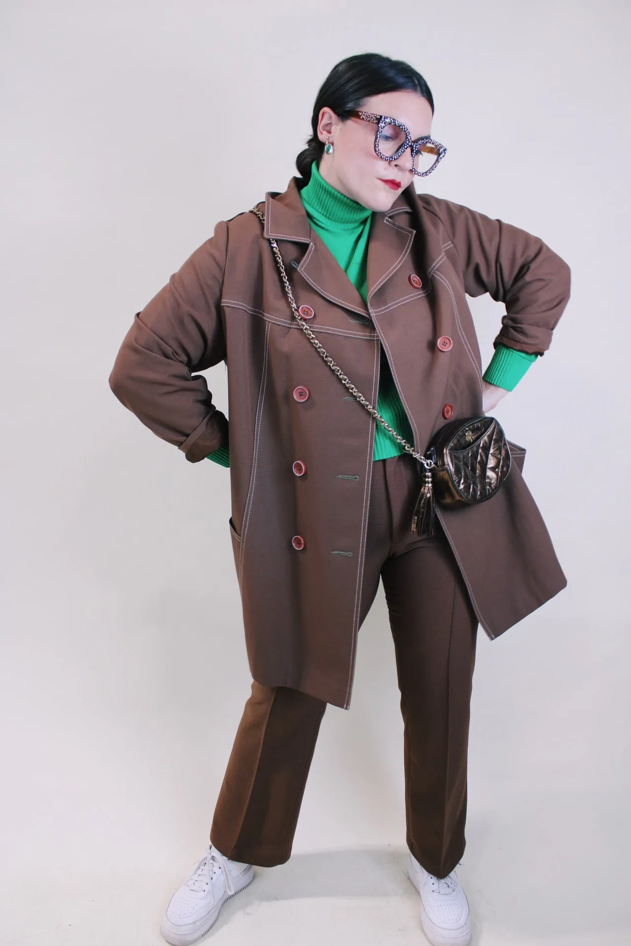 Lightweight Brown Peacoat