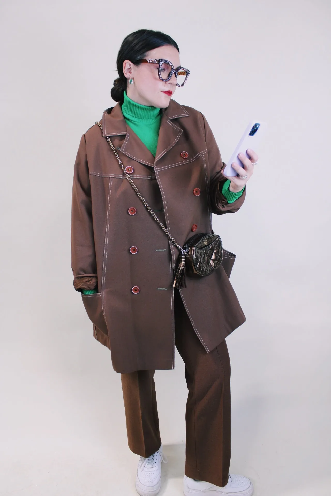 Lightweight Brown Peacoat