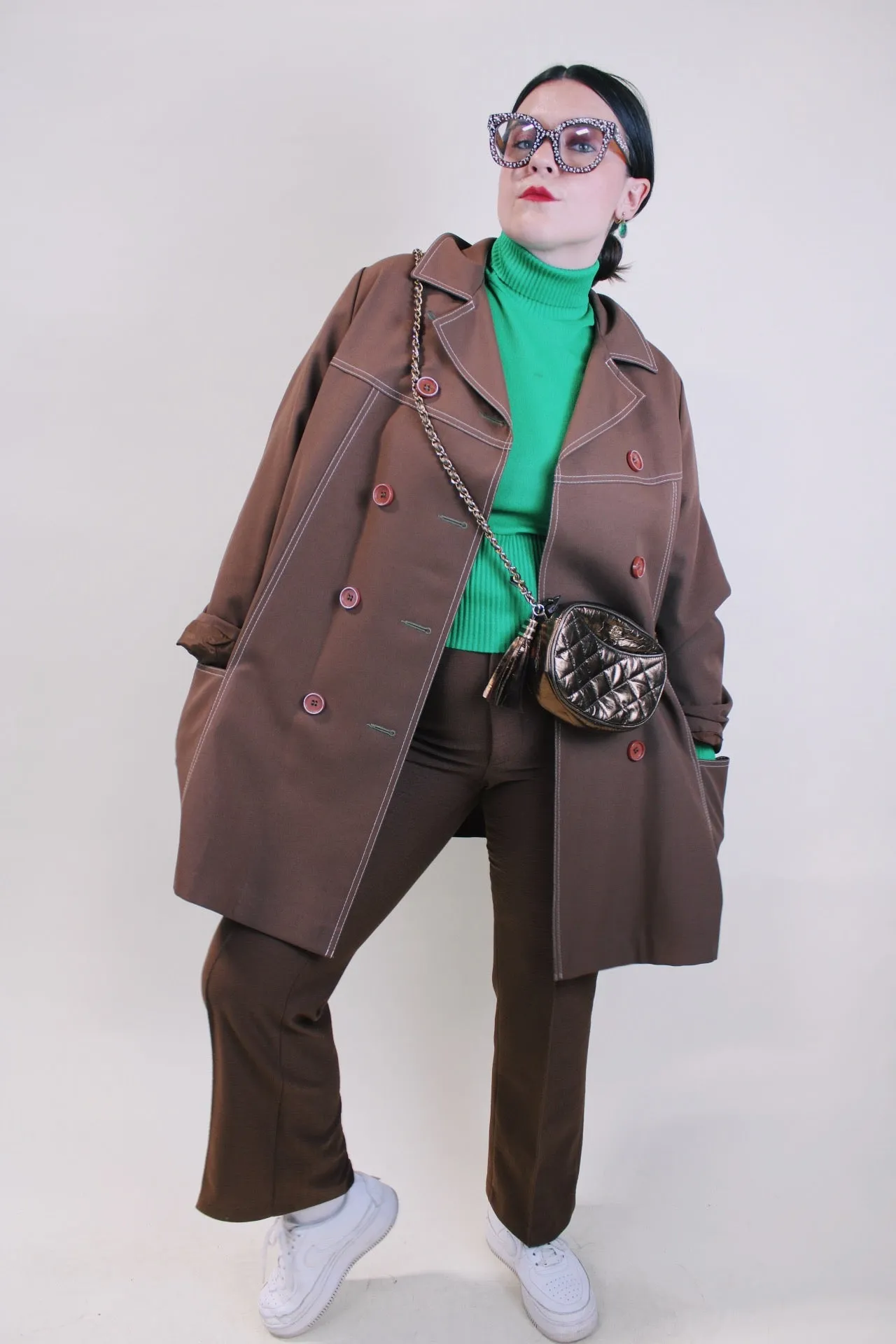Lightweight Brown Peacoat