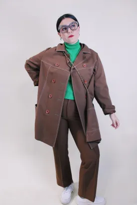 Lightweight Brown Peacoat