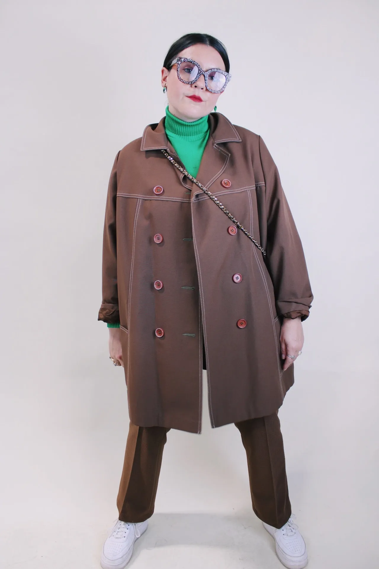 Lightweight Brown Peacoat