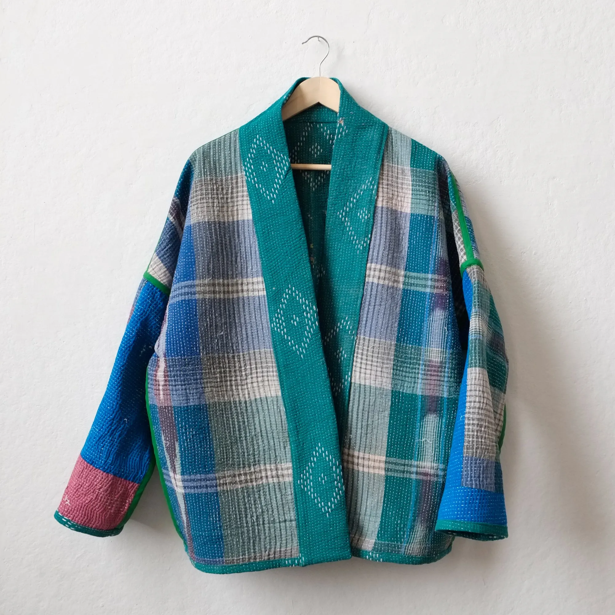 M Green with White Diamonds Anoushka Jacket LM109