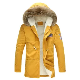 Men's winter jacket 2018 New Fashion Windproof  Warm Wool Liner Winter jacket Men Hooded Parka Men Winter Coat Men