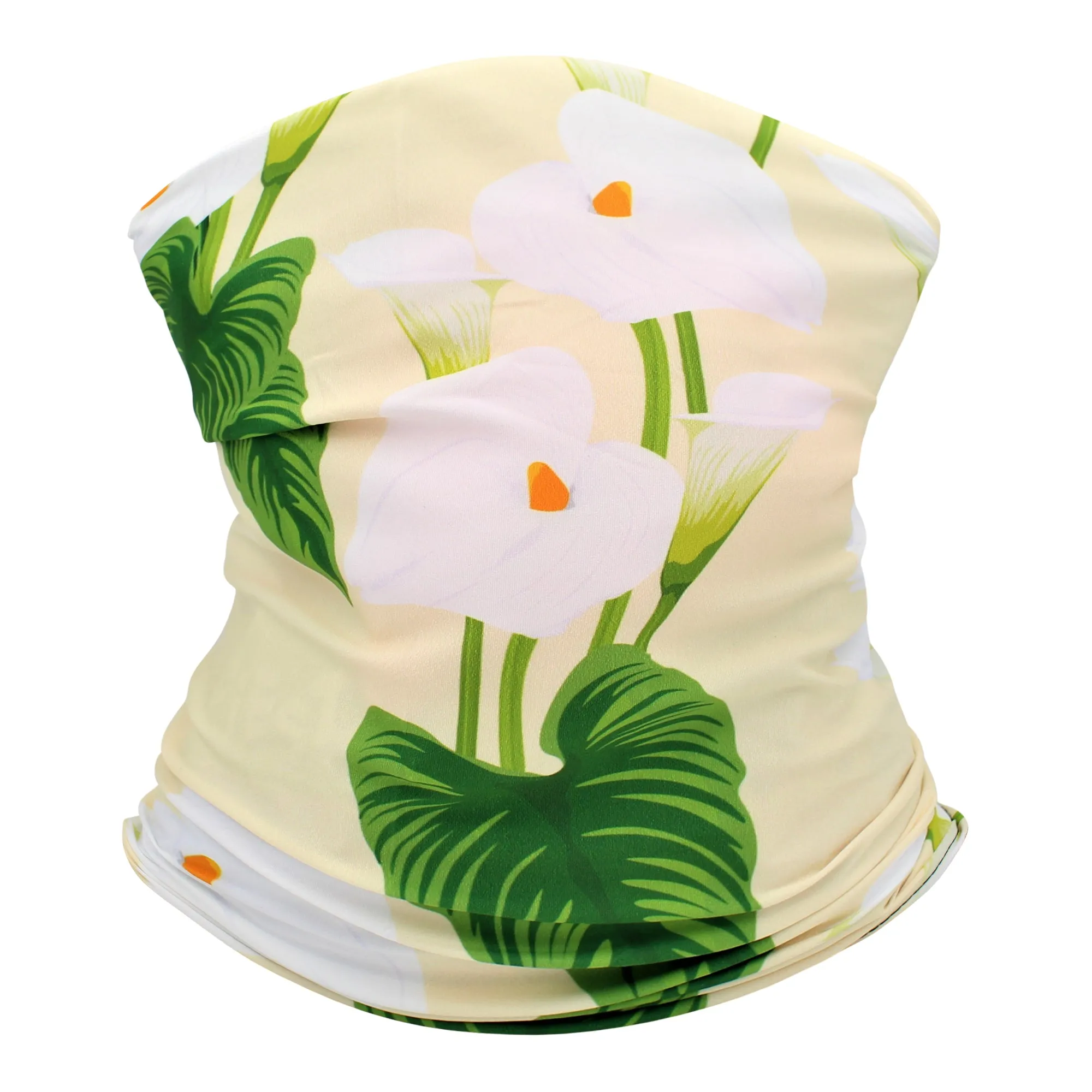 Neck Gaiter/Balaclava/Magic Scarf Headband & Face Mask for Men, Women (Lily Flower)