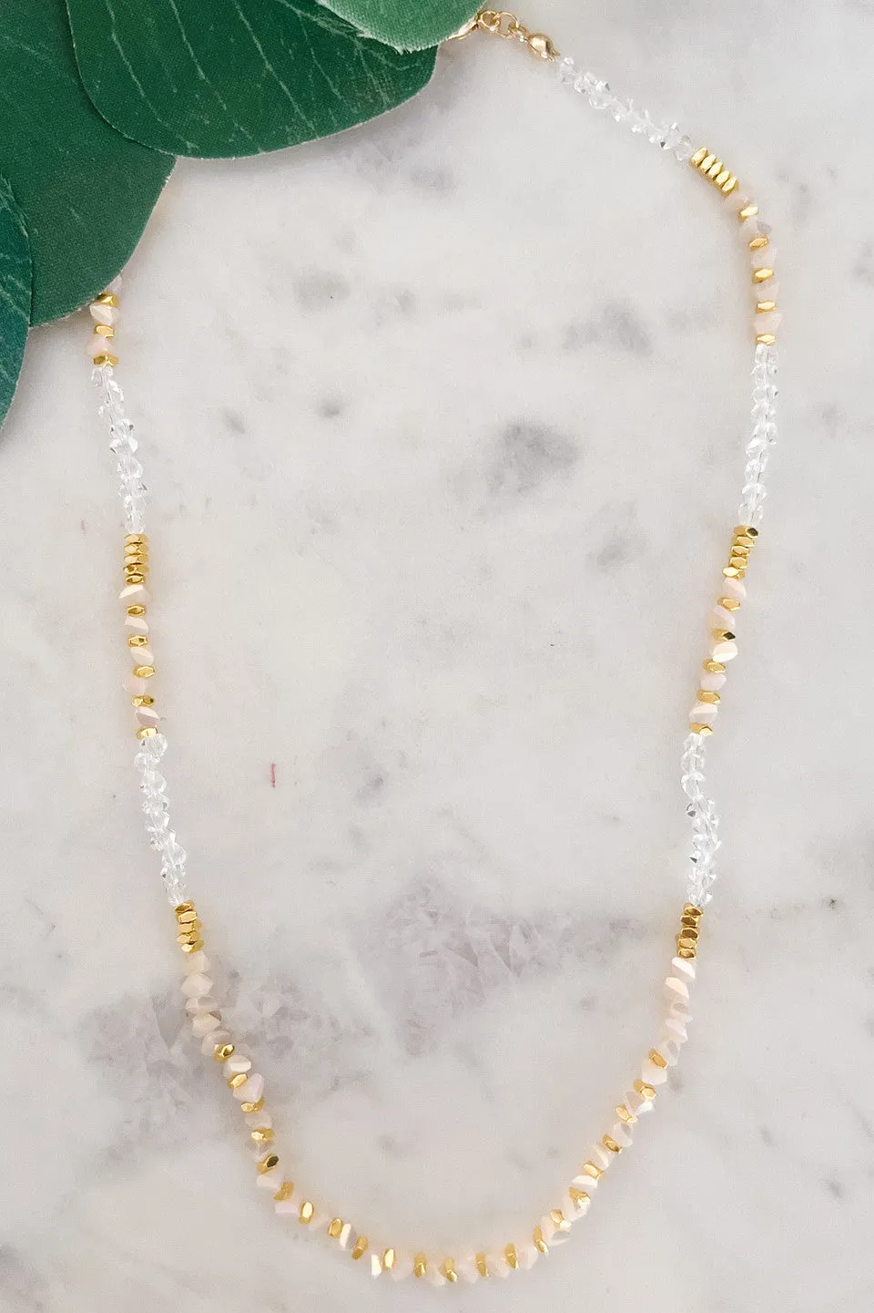 Neutral Beaded Necklace