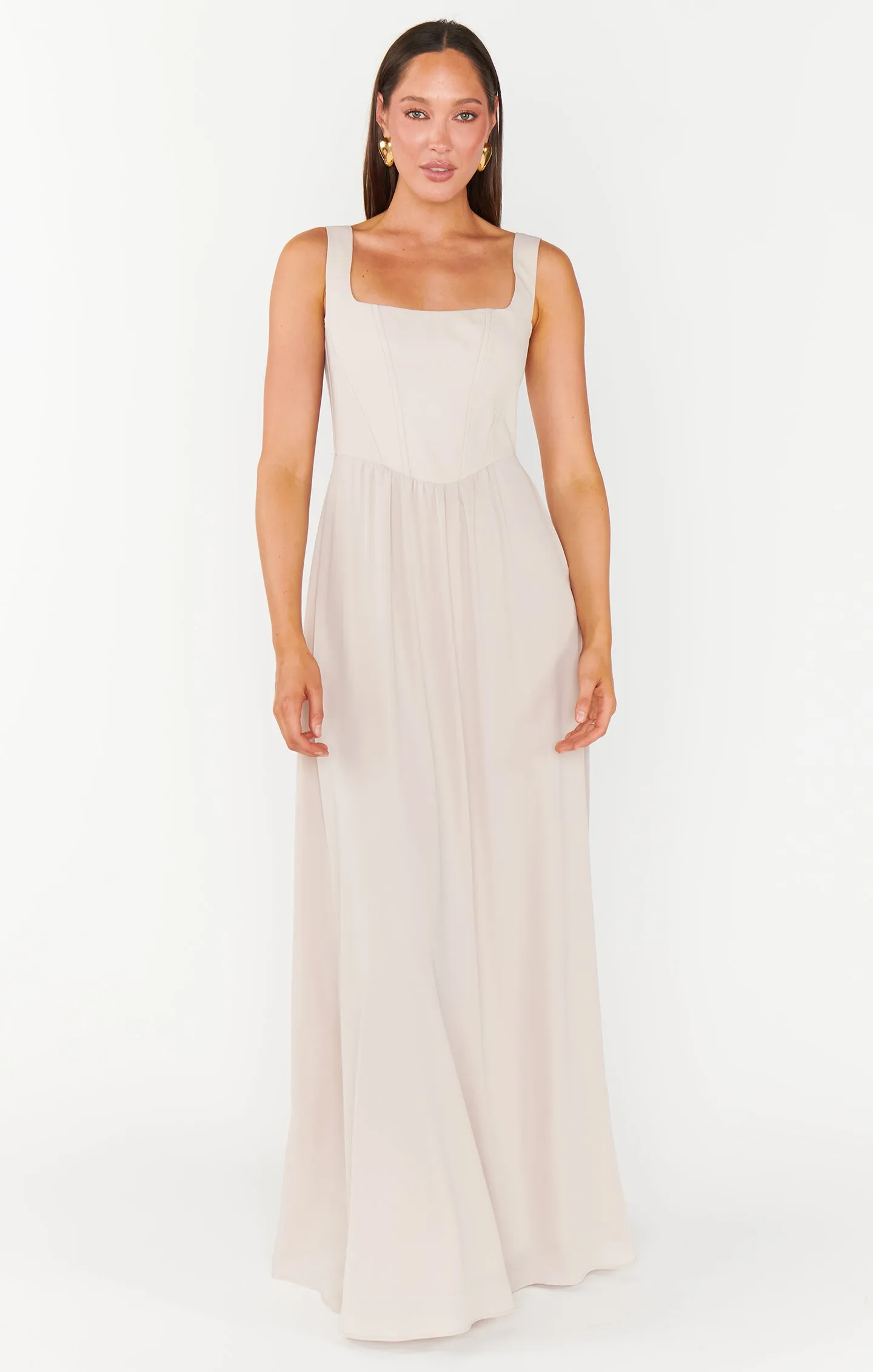 Nina Maxi Dress ~ Show Me the Ring Crisp