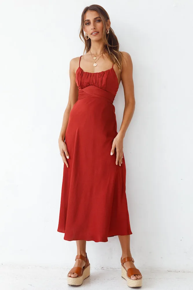 Now You Know Maxi Dress Wine