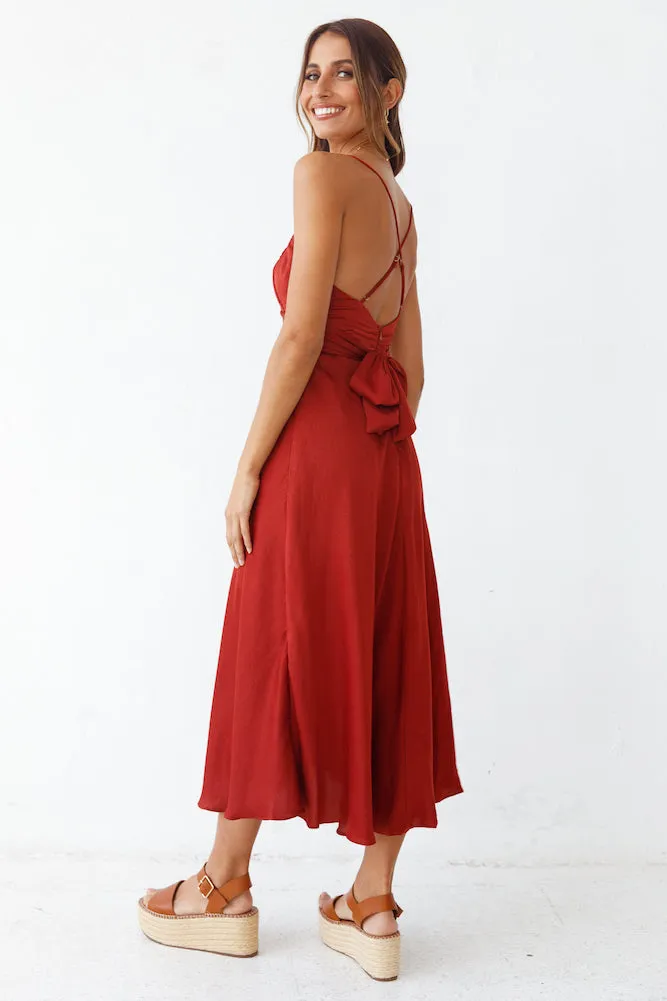 Now You Know Maxi Dress Wine