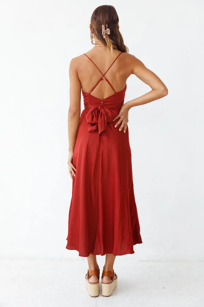Now You Know Maxi Dress Wine