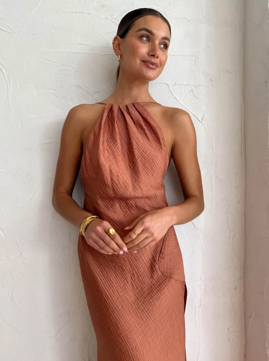 One Fell Swoop Capricorn Dress in Chestnut