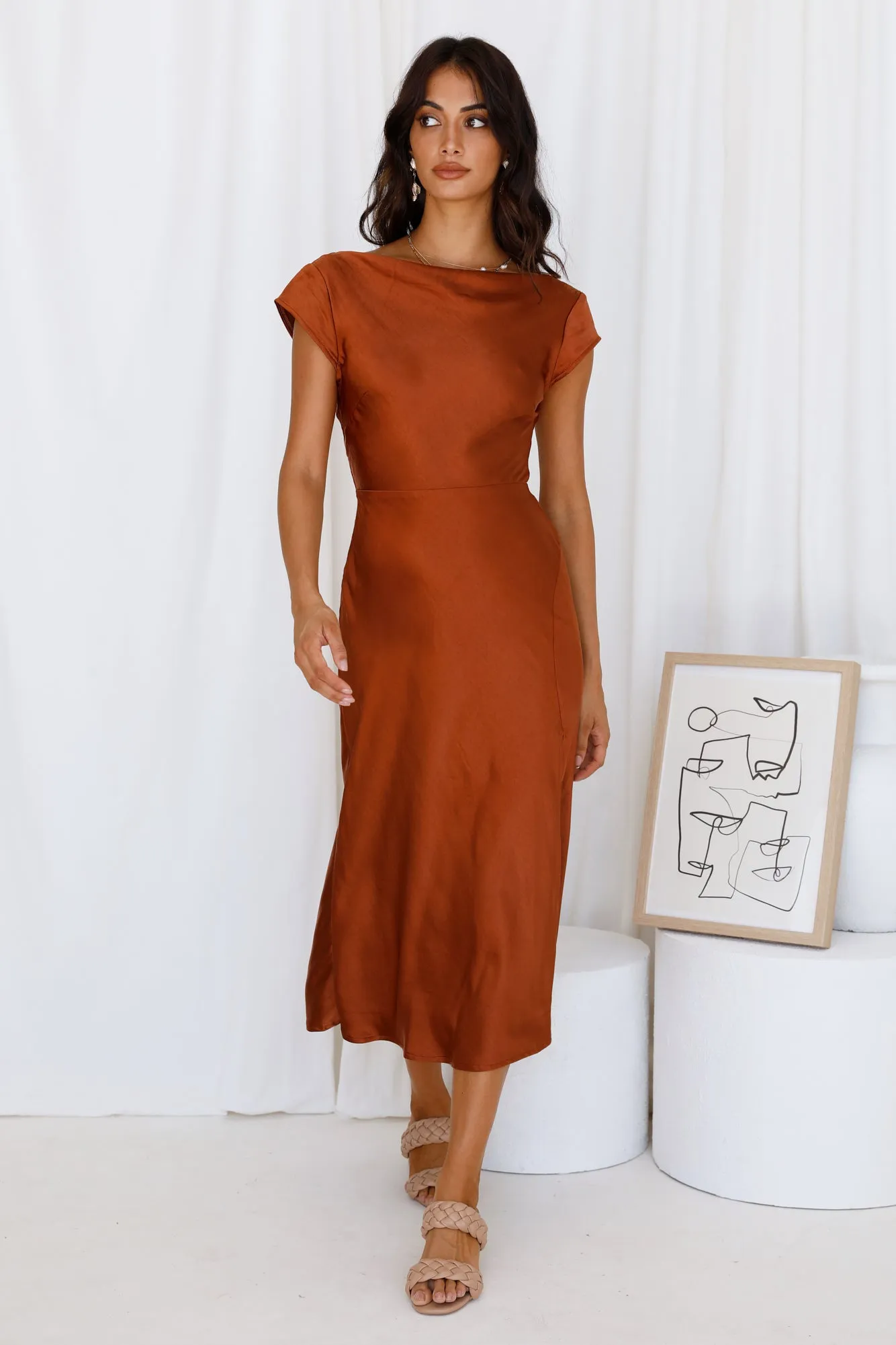 One Last Song Maxi Dress Brown