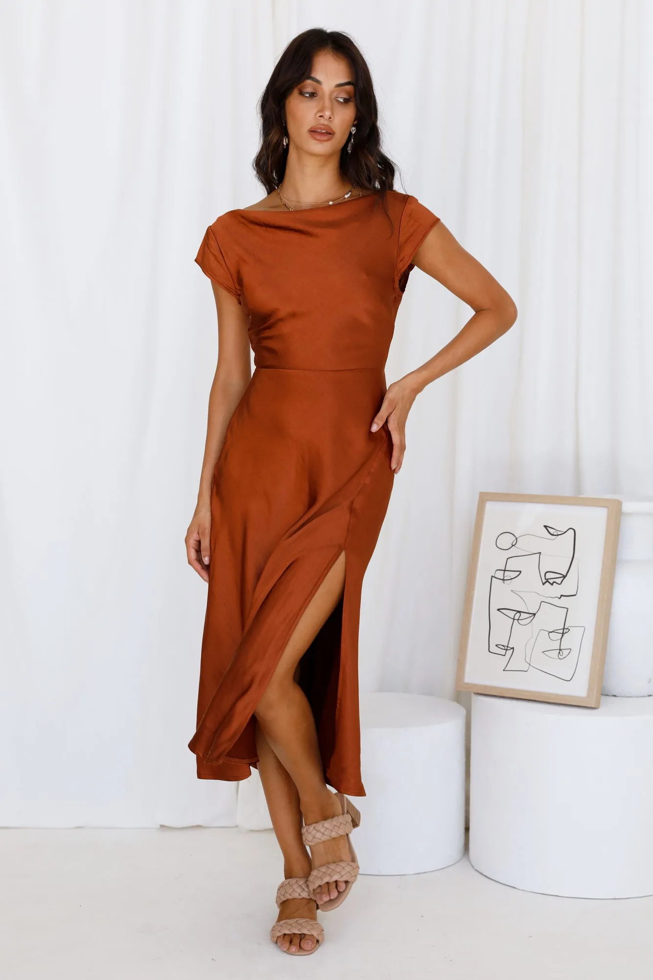 One Last Song Maxi Dress Brown