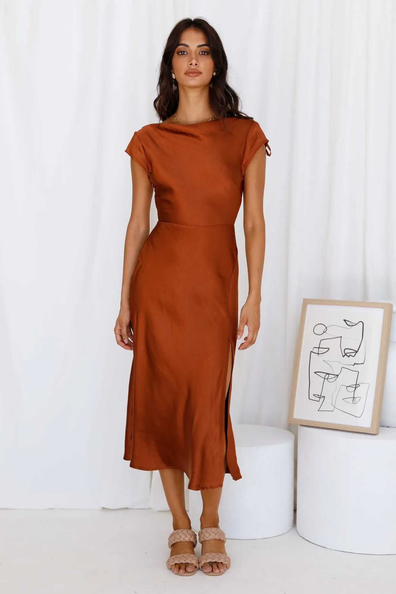 One Last Song Maxi Dress Brown